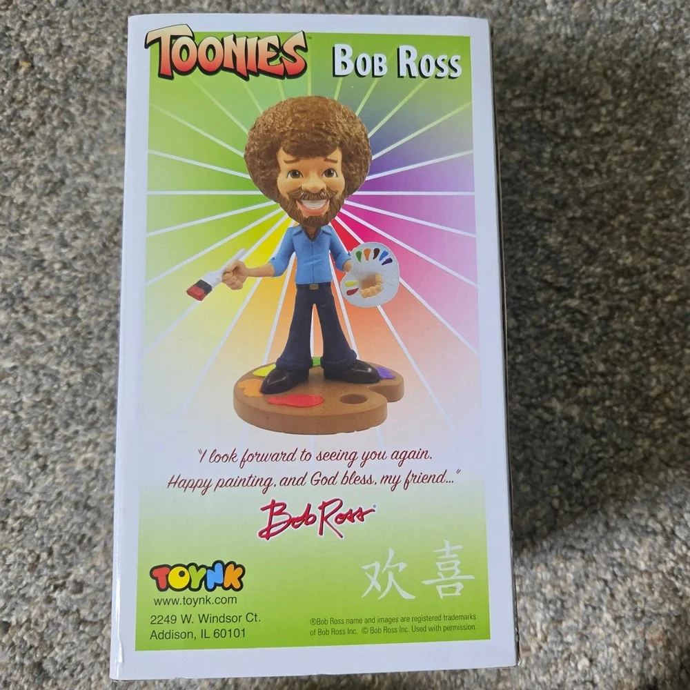 Bob‎ Ross Toonies Vinyl Figure Toynk Full Color Artist Collectible BR6